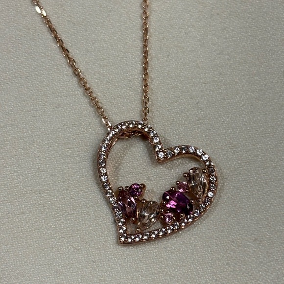 Kay Jewelers Diamond Rose Gold Heart Necklace - Picture 4 of 7
